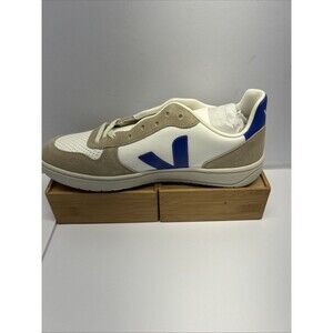 VEJA V-10 Leather White Paros (blue) Sahara Sneaker Men’s Size 11.5 NEW in Box
